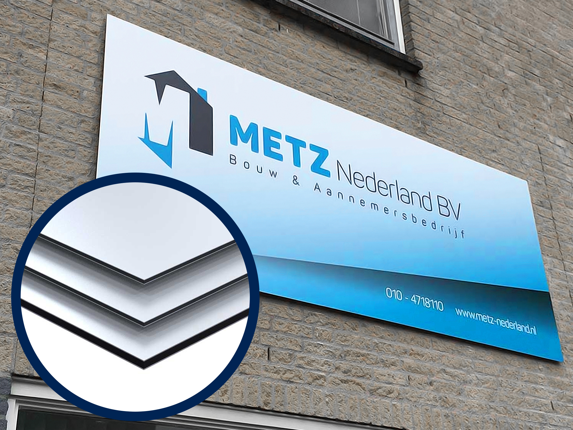 Custom printed Dibond aluminium composite sign