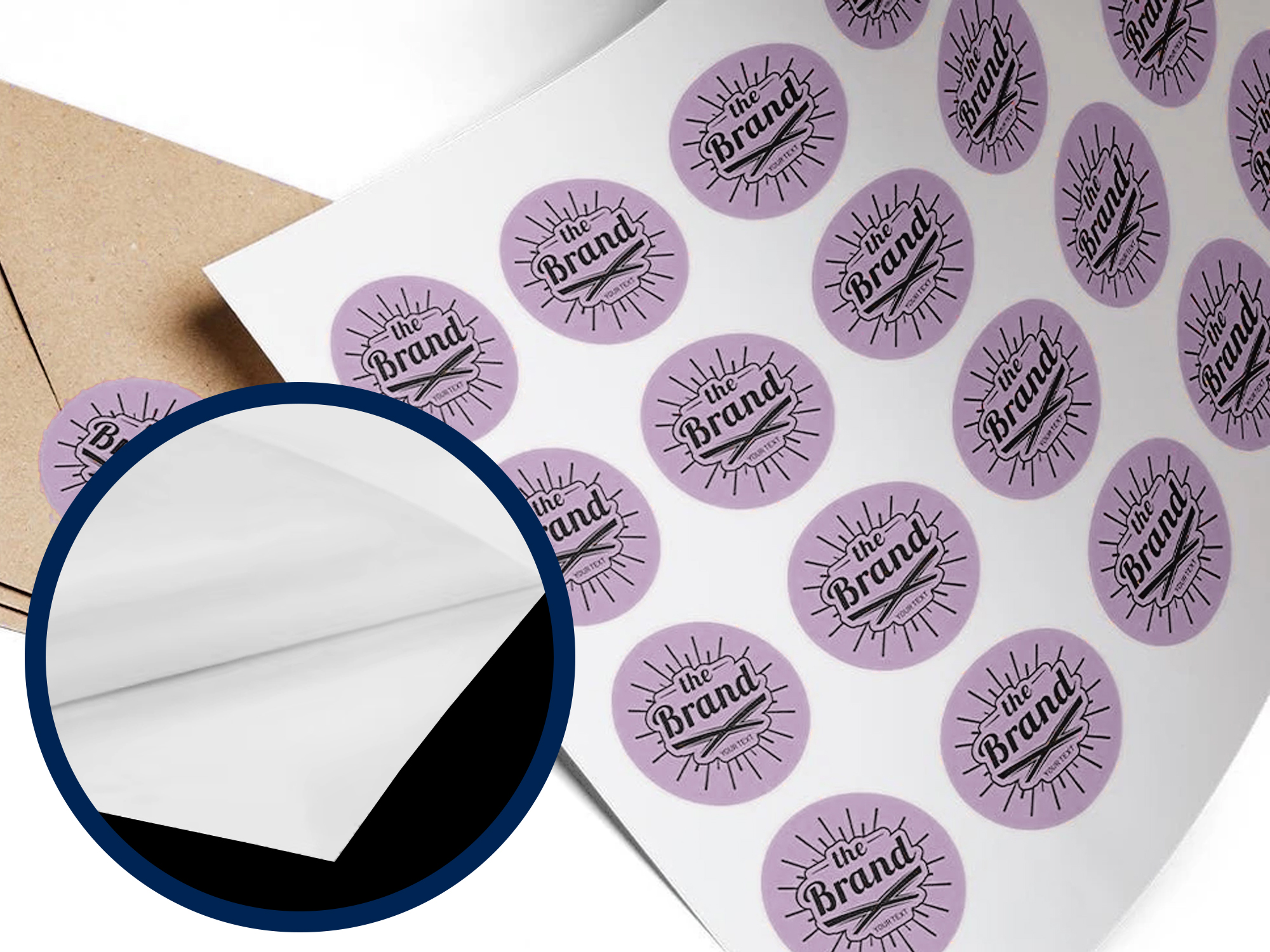 Sticker sheets with easy-peel backing for quick application