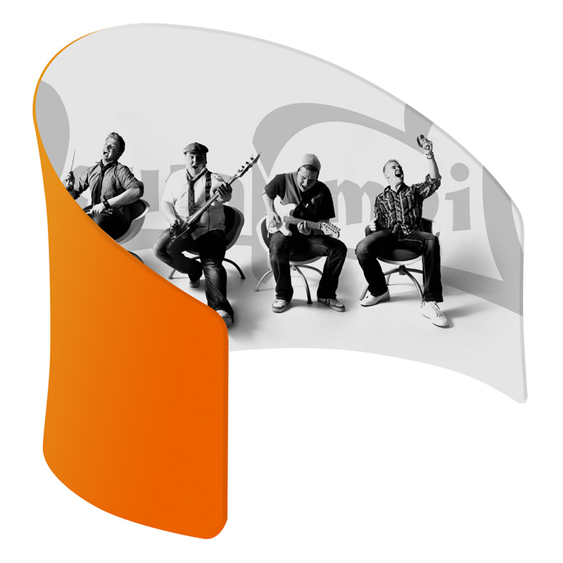 （005EM-17W1）EM-17W1 Tube Semi-circle Fabric Wall Graphic Package