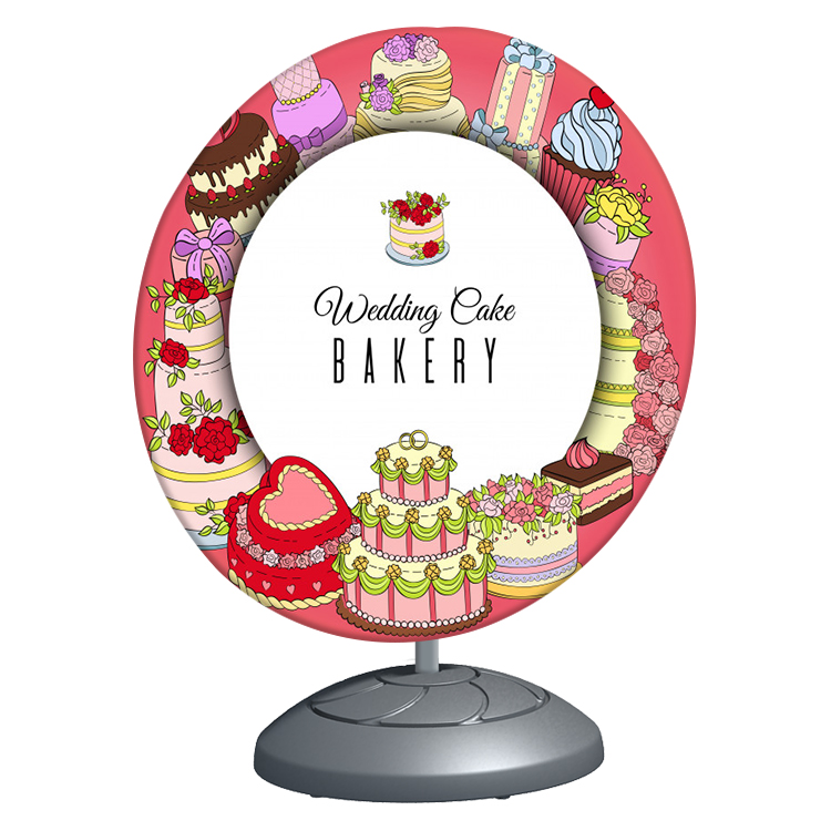 Outdoor Round Waterbase Sign Double Sided Graphic Package