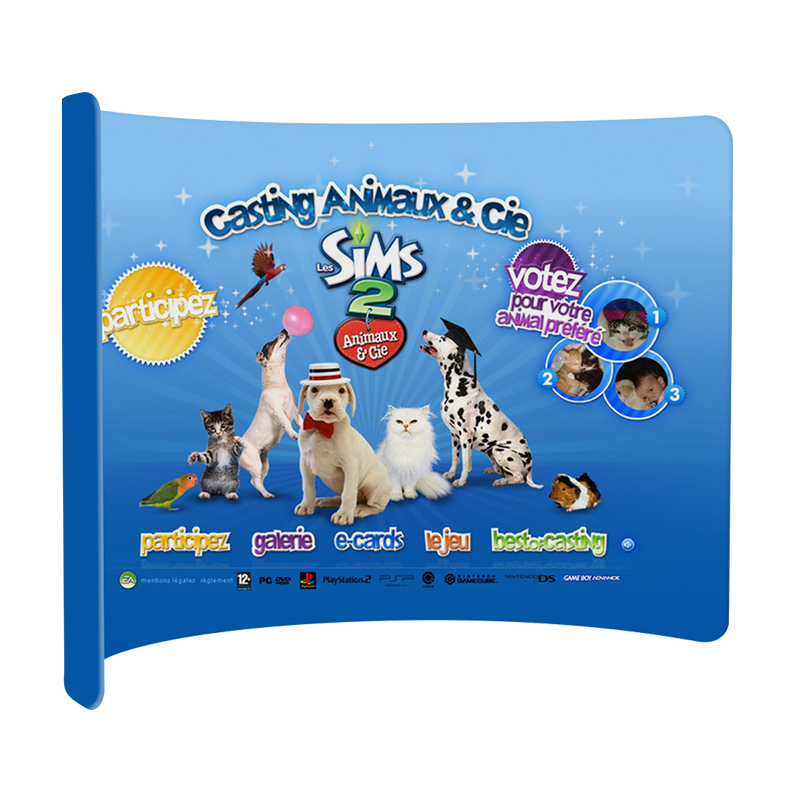 (005EM-17W2)EM-17W2 Tube Semi-circle Fabric Wall Graphic Package