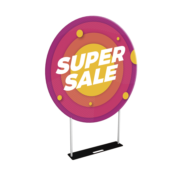 （006EM-17BA-5Ft）5ft Tube Round Banner Stand