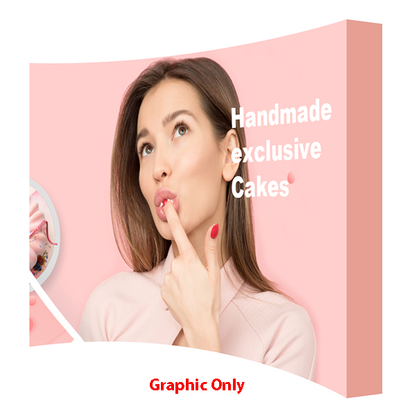 10ft Curved Pop up Display Stand Graphic Only