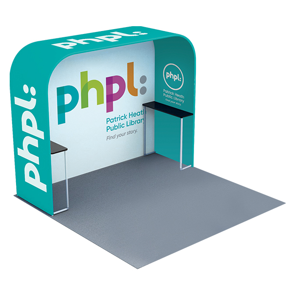 Square Arch with Display Racks Graphic Package