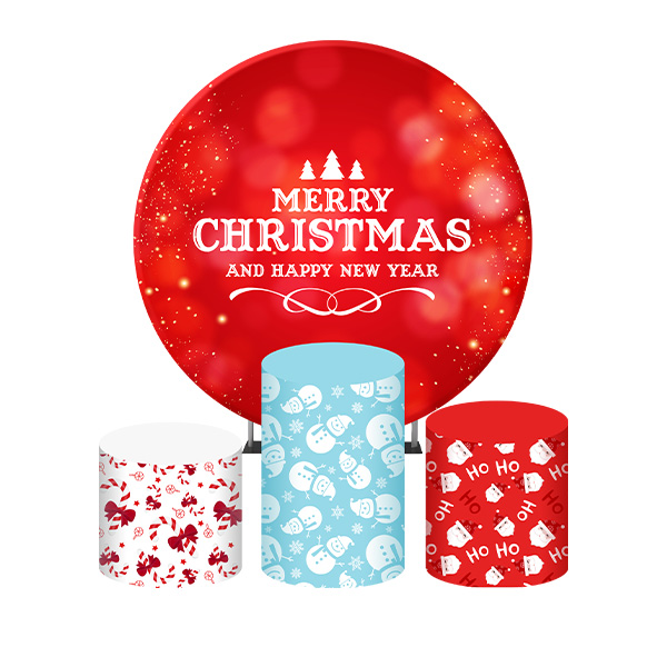 BCRB-7FT Round Backdrop Combined with Counter For Christmas