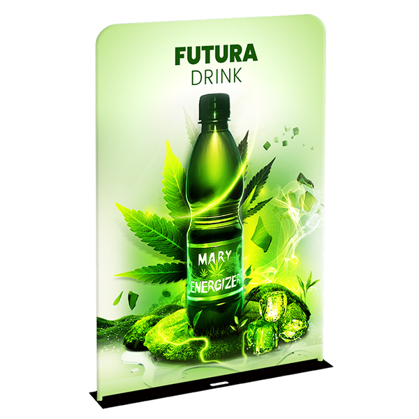 (006EM-17BJ-5Ft)5ft Steel Plate Tube Banner Stand