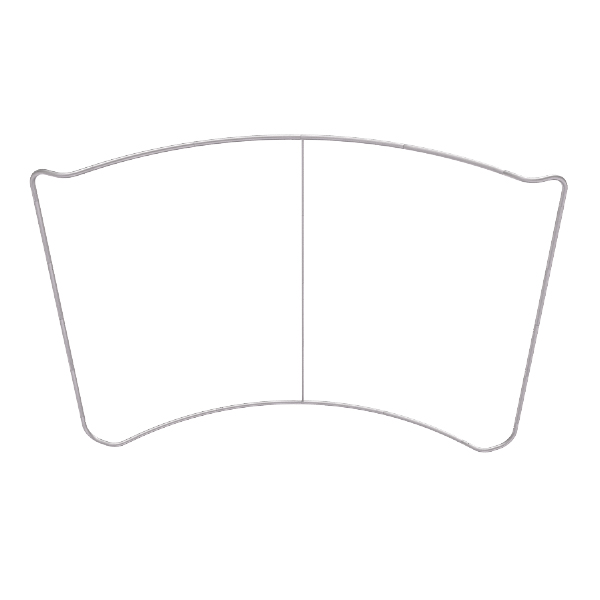 8'W x 7.5'H Tube Curved Wall Hardware Only
