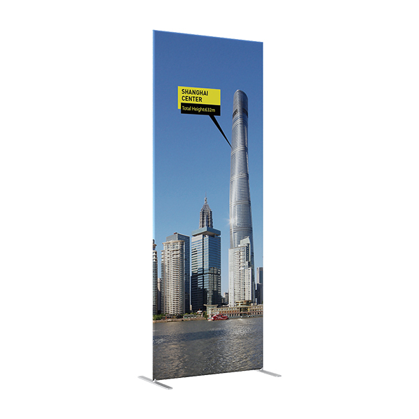 （006EM-17B2）33.5"×7.5'H Economy Tube Banner Stand With Steel Feet