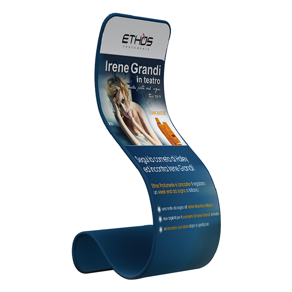 3'x7.5'H  Tube Snake Stand 1 Graphic Package
