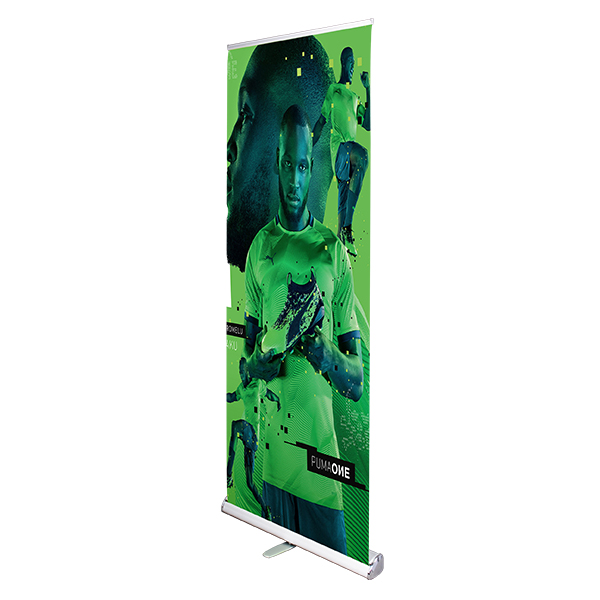 （006EM-01F-1）33.5"x79"H Triangle Retractable Banner Stand Graphic Package