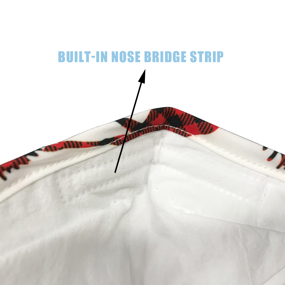 (002FMS046)Dye-Sub Printed Adult Mask Adjustable Ear Loops w./ Nose Wire (S046) 3