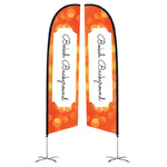 （014AF12ST）12' Premium Angled Flag (Starting from $45 each) 1