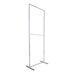 33.5"×7.5'H Economy Tube Banner Stand With Steel Feet Hardware Only 1