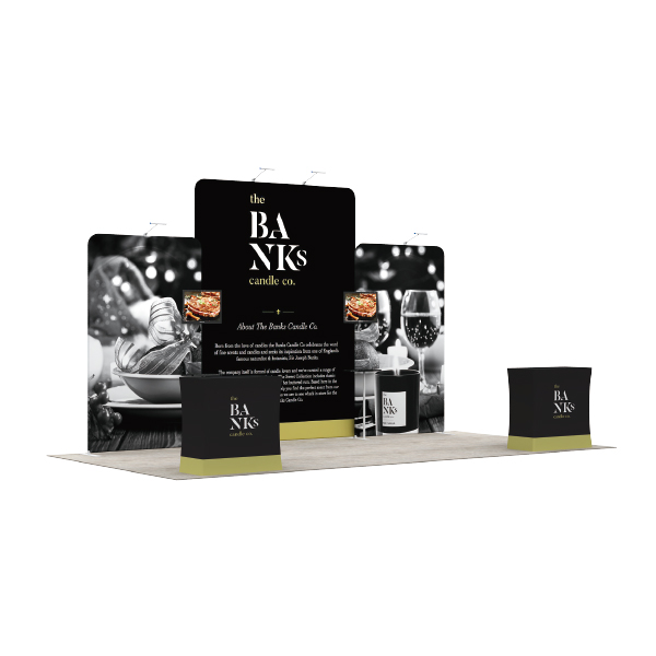 20Ft Standard Booth Solution 214 (B2D3B2) Graphic Package 1