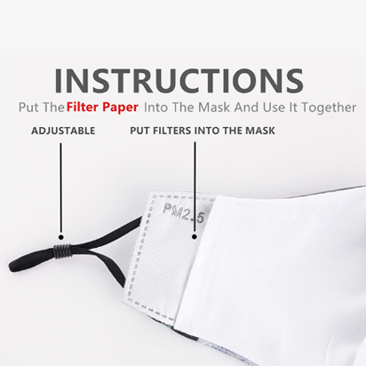 （002FMS049）Dye-Sub Printed Youth Mask Adjustable Ear Loops w./ Filter Pocket (S049) 2