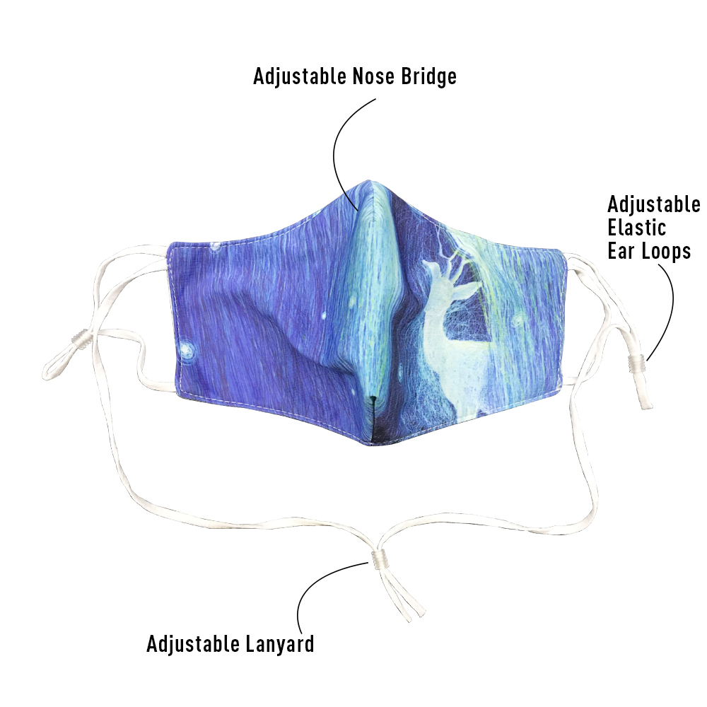 （002FMS084）DYESUB Adjustable Earloop Face Mask/with Lanyard (S084) 2
