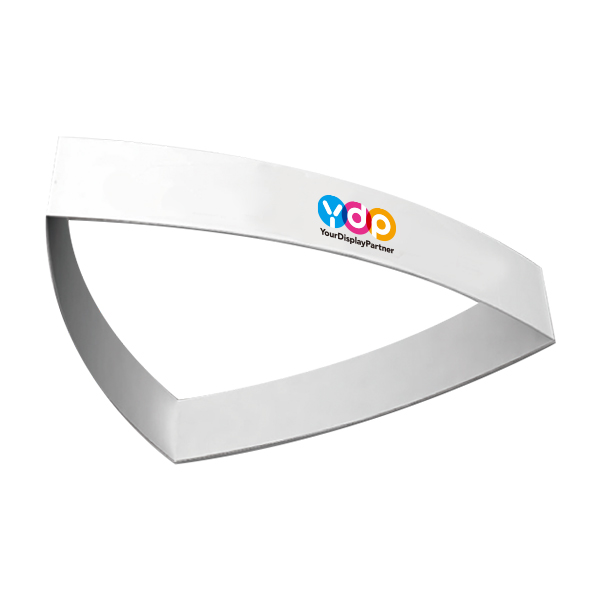 12' x 4'H Curved Triangle Hanging Signs Graphic Package 1