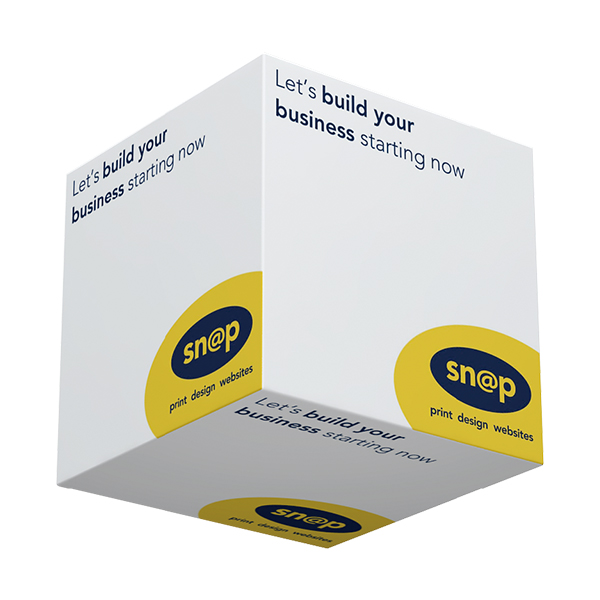 2.6'L x 2'W x 2'H Rectangle Cubic Hanging Signs Graphic Package 1