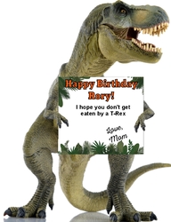 26x20 Dino Sign with leaves