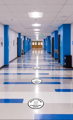 Custom Branded 6" Floor Sticker