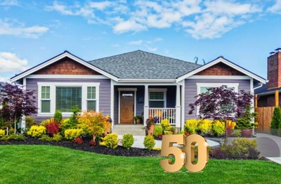 50th Birthday lawn Sign (includes stakes) 2 sizes