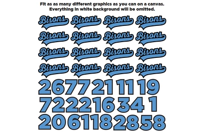 Sheet of Iron on graphics for garments