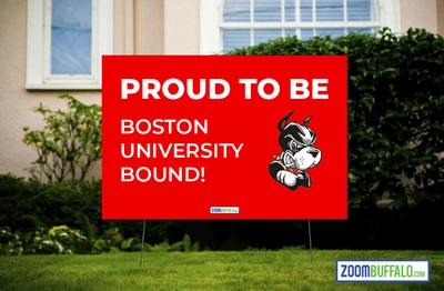 Boston University Bound Lawn Sign (Stake Included)