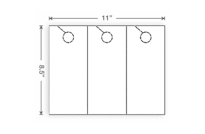 Door Hangers 3.66"x 8.5" (not full bleed- .125" white borders)