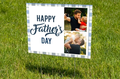 Happy Father's Day Lawn Sign with custom photo