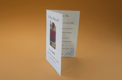 Program (Wedding, Funeral etc) Bifold 8.5 x 11