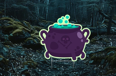Cauldron Lawn Ornament