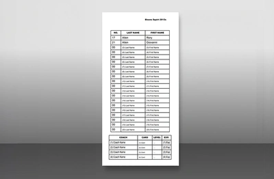 Hockey Scoresheet Labels (4" x 2")