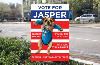Personalized Pet for President Sign (Stake Included)