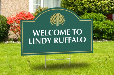 Welcome to Lindy Ruffalo Lawn Sign