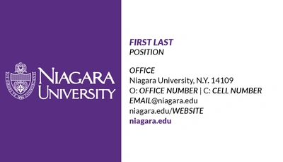 Niagara University Business Cards