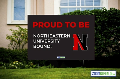 Northeastern University Bound Lawn Sign (Stake Included)