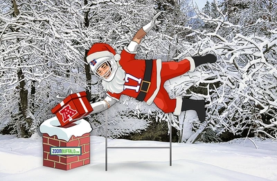 Touchdown Santa Lawn Sign