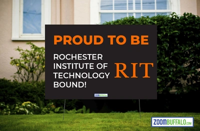 Rochester Institute of Technology Bound Lawn Sign (Stake Included)