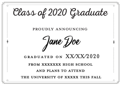 Graduation Announcement