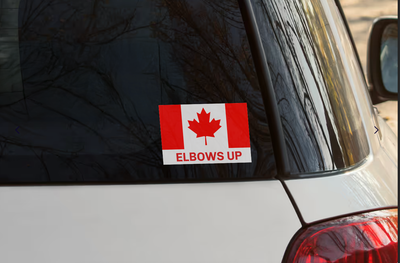 Elbows Up Canada Sticker- 6.5" x 4.5" Free Shipping