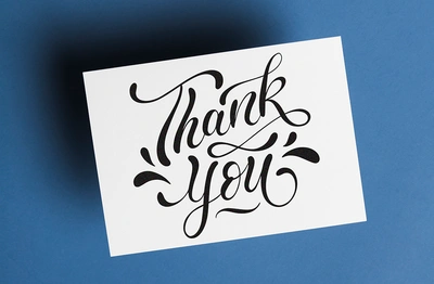 Thank you cards 6x4