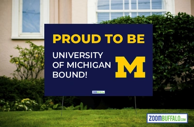 University of Michigan Bound Lawn Sign (Stake Included)