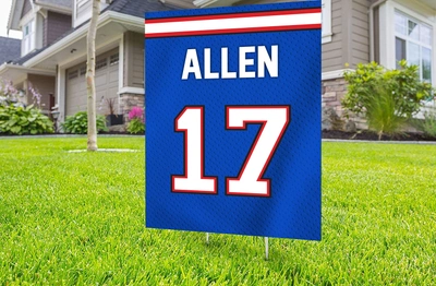 Buffalo Football Jersey Sign (Name & Number of Choice)