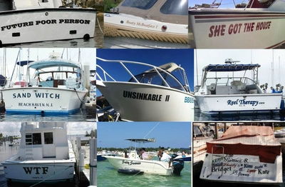 Boat Name Decals