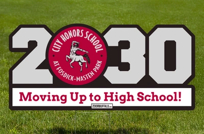 City Honors 8th Grade Moving Up Lawn Sign