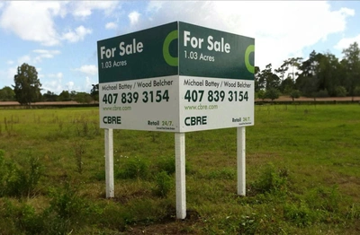 Commercial Real Estate Signs 48" x 48" one sided (2)