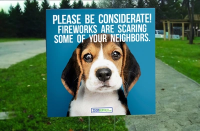 Be considerate with your Fireworks Sign