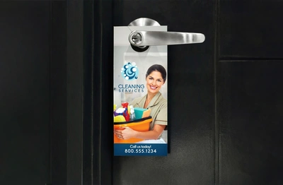 Door Hangers Two Sided Full Bleed- 3.5" x 8.5"