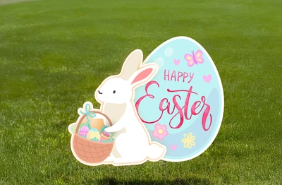 Happy Easter Bunny Sign