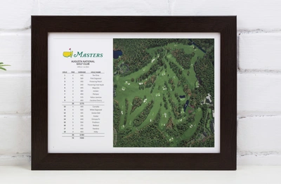 Augusta National Golf Club Map Poster 11" x 17" with yardages